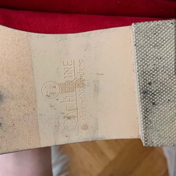 Catherine Malandrino Red Suede Loafers - Picture 5 of 8